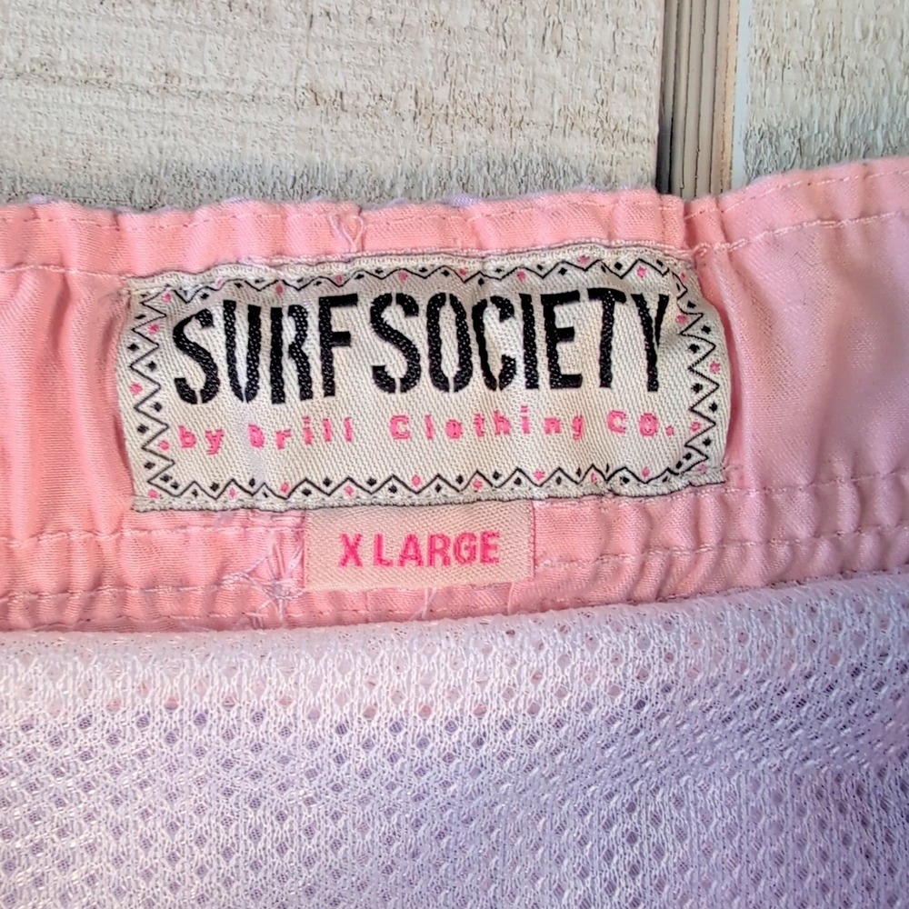 Surf Society Shorts Mens Size XL Swim Pool Shorts Purple Draw String Lined Daily - Picture 5 of 9